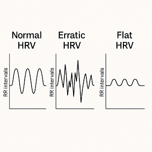 Autonomic Nervous System: Sympathetic × Parasympathetic - Daytime vs. Nighttime Balance vs. Dysregulation × HRV (Heart Rate Variability) Waveform Comparison