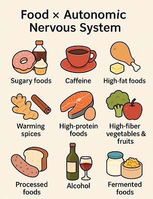 Food × Autonomic Nervous System - How Daily Foods Shift Sympathetic and Parasympathetic Balance ?