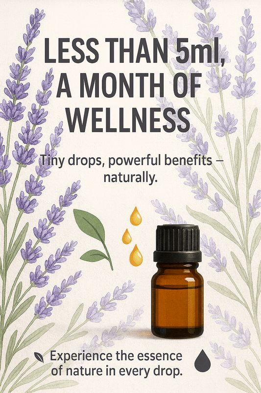 💧 “Less than 5ml, a month of wellness.”
