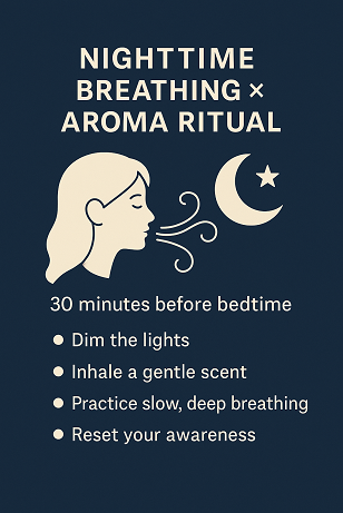 Nighttime Breathing × Aroma Ritual - Before the day ends, the body needs a transition phase—a shift from daytime alertness into nighttime calm.