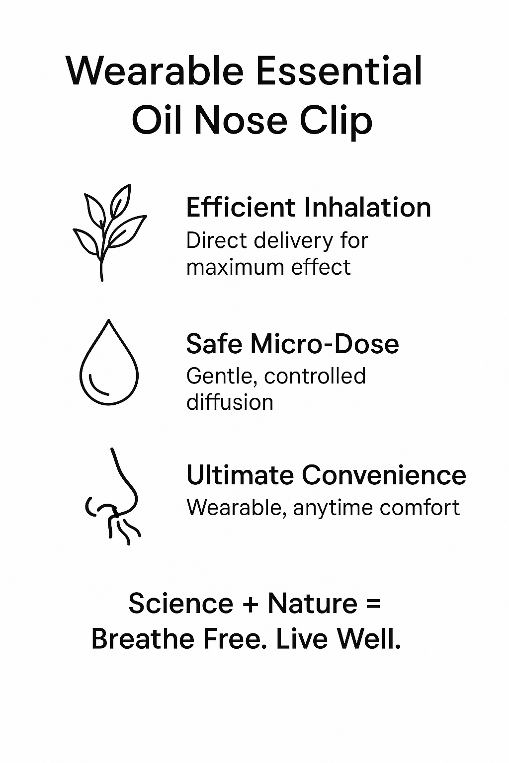 🎯 Our Wearable Essential Oil Nose Clip is designed to solve these pain points: