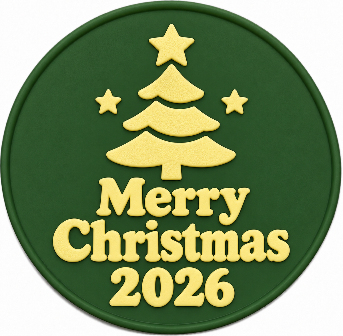 Custom Two-Color Silicone Coasters — Christmas 2026 & New Year 2027