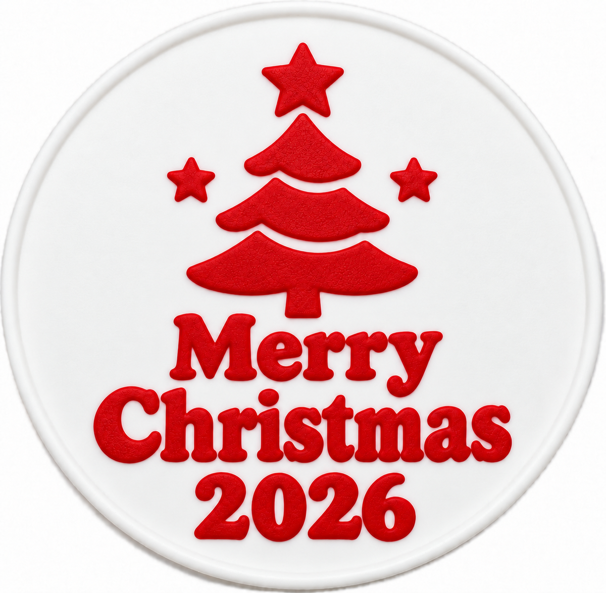 Custom Two-Color Silicone Coasters — Christmas 2026 & New Year 2027