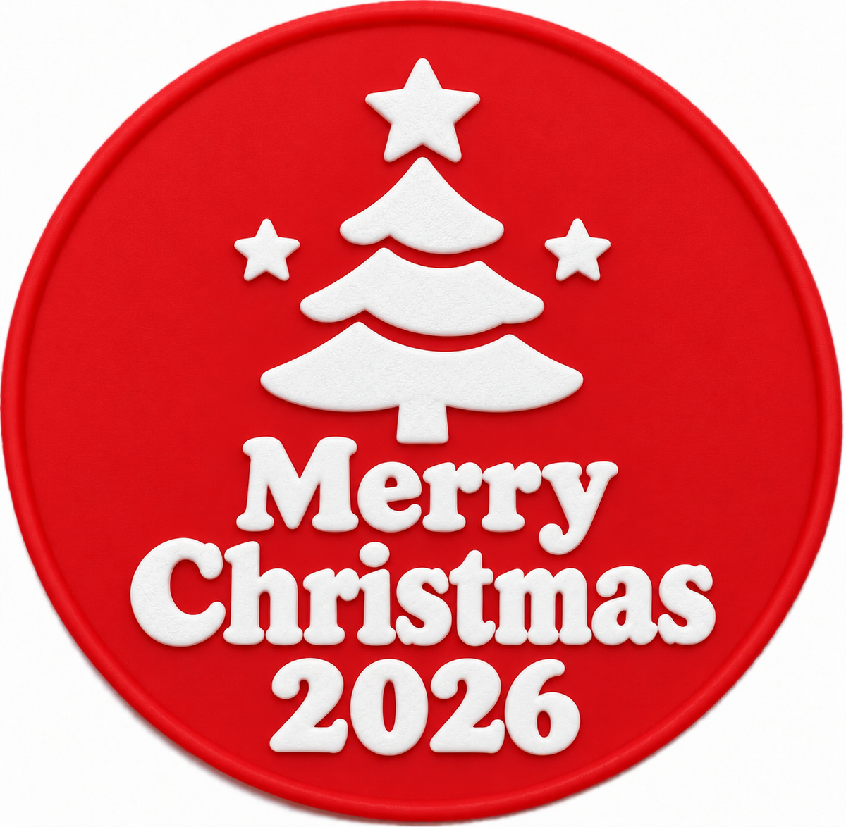 Custom Two-Color Silicone Coasters — Christmas 2026 & New Year 2027