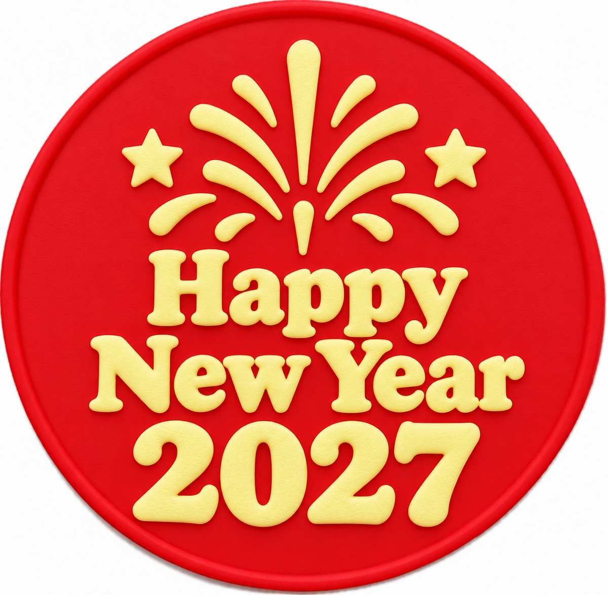 Custom Two-Color Silicone Coasters — Christmas 2026 & New Year 2027