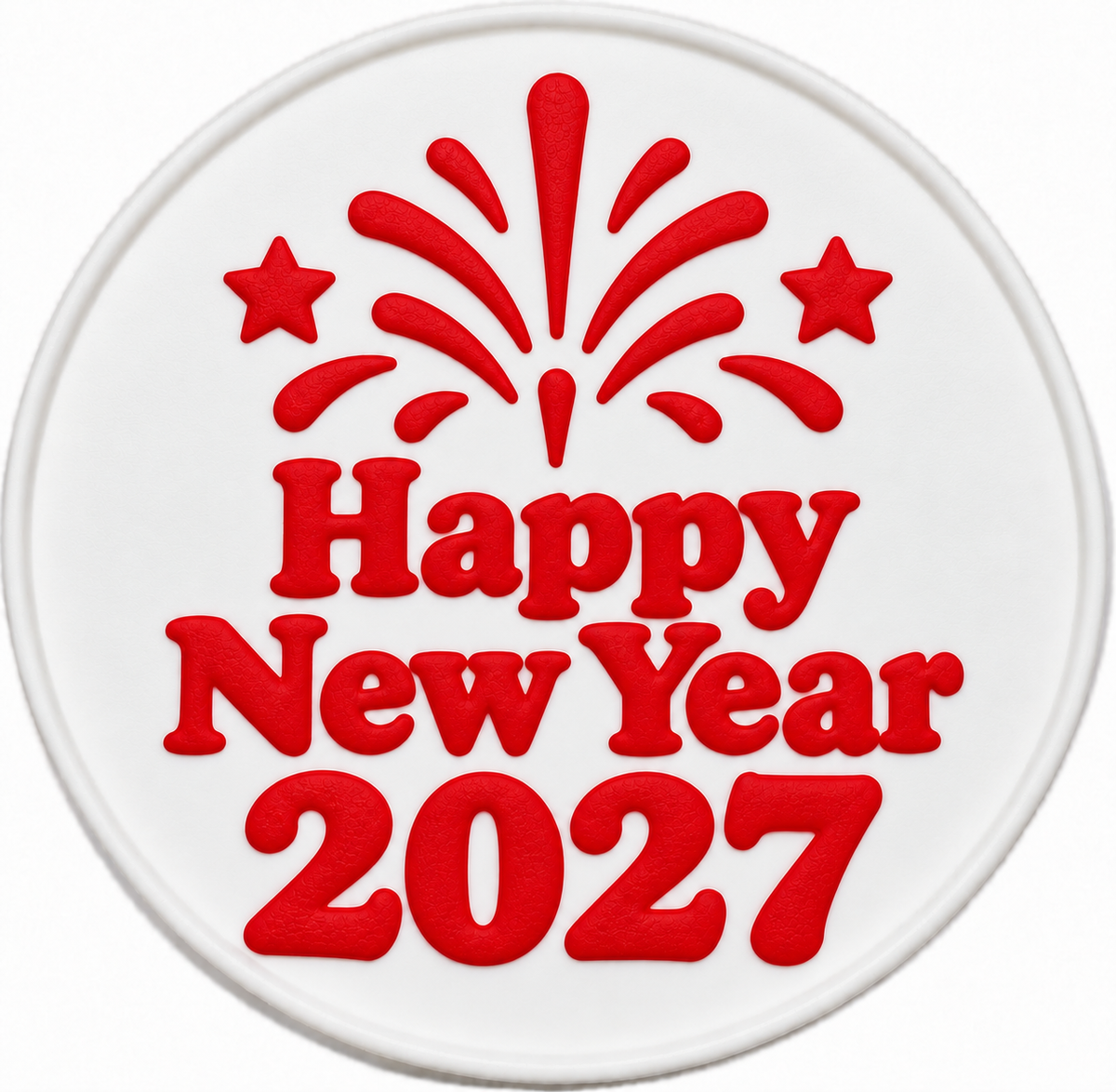 Custom Two-Color Silicone Coasters — Christmas 2026 & New Year 2027