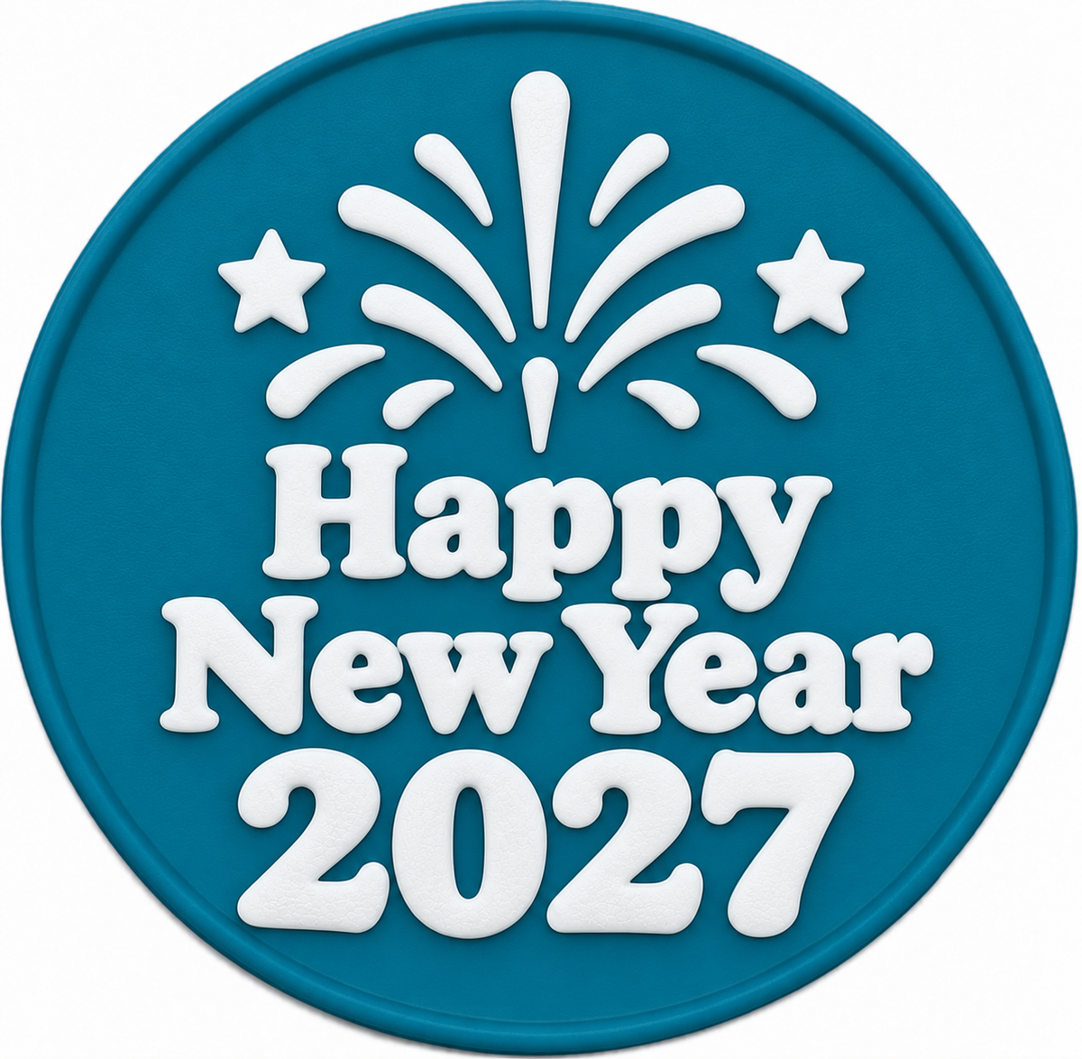 Custom Two-Color Silicone Coasters — Christmas 2026 & New Year 2027