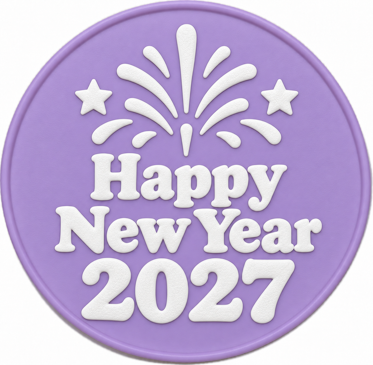 Custom Two-Color Silicone Coasters — Christmas 2026 & New Year 2027